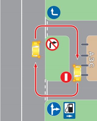 Несоблюдение требований, предписанных дорожными знаками и (или) разметкой проезжей части дороги, при въезде н прилегающую территорию или при выезде с такой территории. 