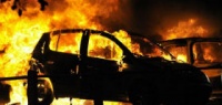 Загоревшийся автомобиль стал причиной затора на Канавинском мосту